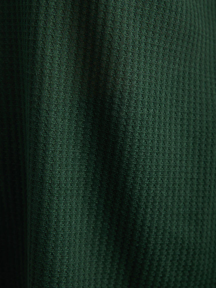 Waffle Knit V Neck Button Detail Cami Top - Image 7